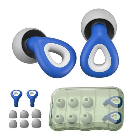 

Ear Plugs for Noise Reduction – Super Soft Reusable Hearing Protection in Flexible Silicone for Sleep Noise Sensitivity - 8 Ear Tips in XS/S/M/L – 24dB & NRR 14 Noise Cancelling