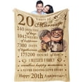 thumbnail image 1 of LHSHID 10th Anniversary Tin Gifts Blanket 10 Year Anniversary Wedding Gifts for Him Her Couples 10th Anniversary 10 Year Anniversary Decorations Blanket 40x50in, 1 of 6