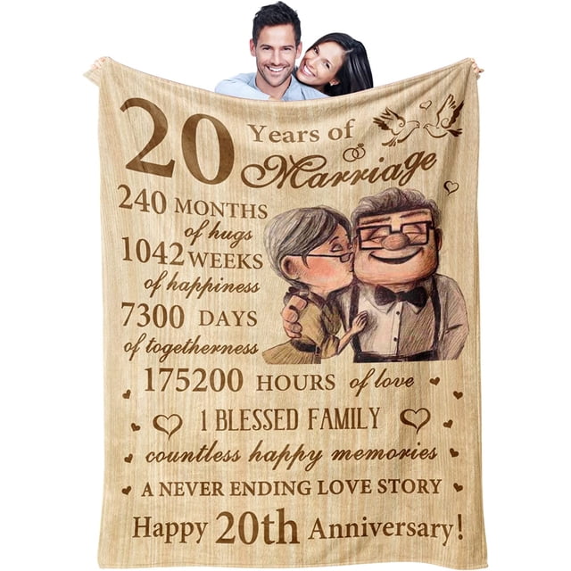 LHSHID 10th Anniversary Tin Gifts Blanket 10 Year Anniversary Wedding Gifts for Him Her Couples 10th Anniversary 10 Year Anniversary Decorations Blanket 40x50in