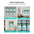 thumbnail image 6 of Window Privacy Film Summer Beach Stained Glass Window Film Decorative Sun Block Window Cover Ocean Tropical Palm Tree Seaside Landscape Window Clings Static Adhesive Sticker for Bathroom 23.6"x59", 6 of 7