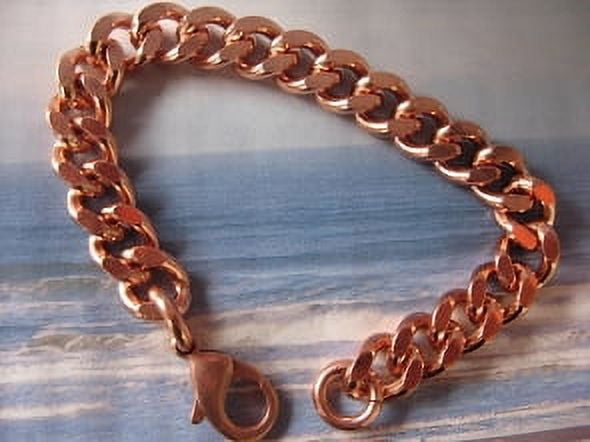 Men's 8 1/2 Inch Solid Copper Bracelet CB670G - 7/16 of an inch wide