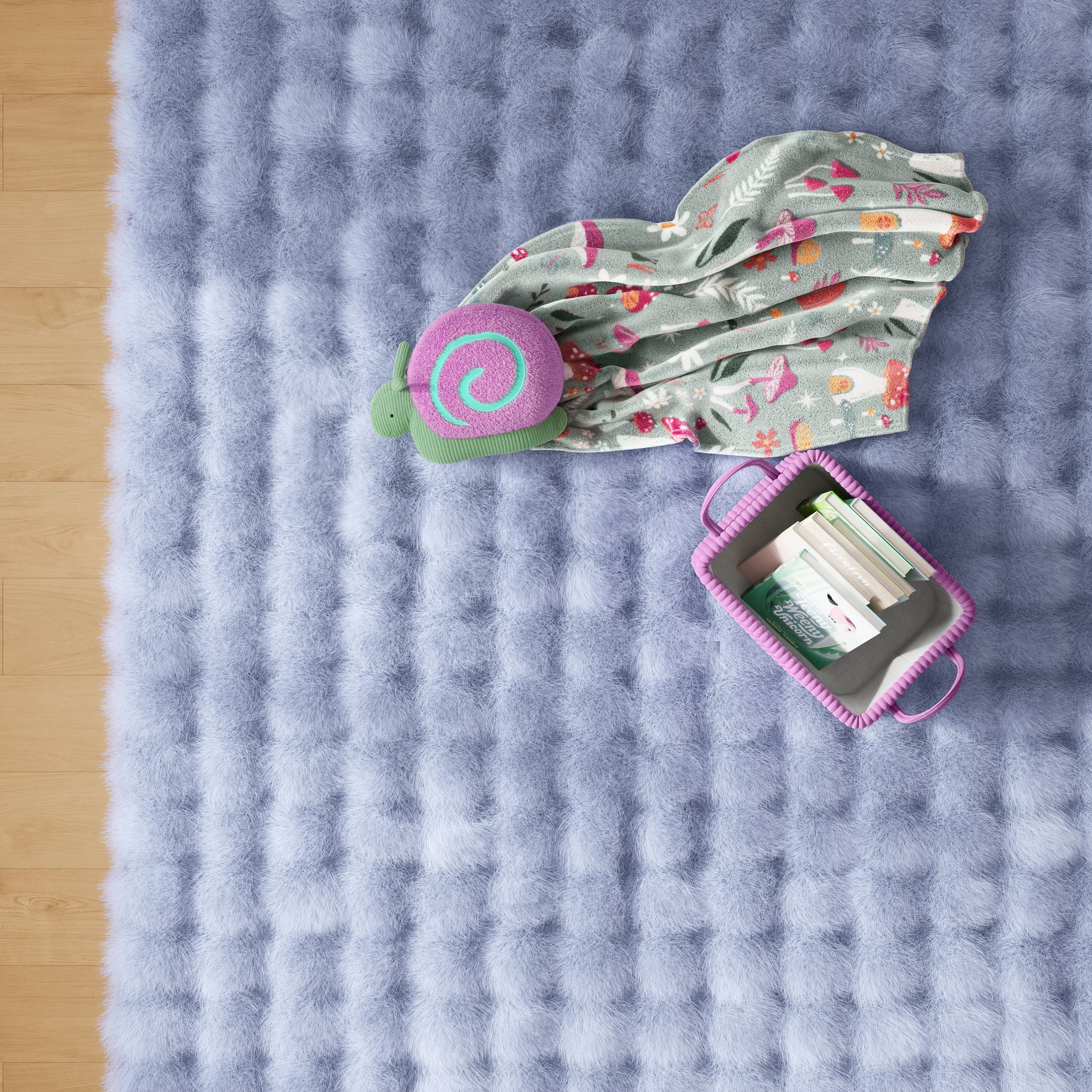 Mainstays Kids Light Purple Bubble Fur Area Rug, 4' x 6'