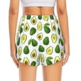 thumbnail image 2 of Lsque Avocado1 Printed Women's Running Shorts with Liner Pockets,Elastic Quick Dry Workout Athletic Gym Yoga Shorts,Womens High Waist Shorts-Small, 2 of 9