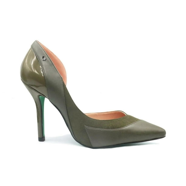 Zapatilla Stiletto PIKIKI Verde Oscuro 22 Combinación Piel/Charol 2745-011