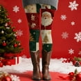 thumbnail image 2 of Gyexs Womens Christmas Leggings Funny Santa Reindeer Lined Tights Soft Cozy Pajamas Pants Women's Fashion #06 Red & Size XXL, 2 of 5