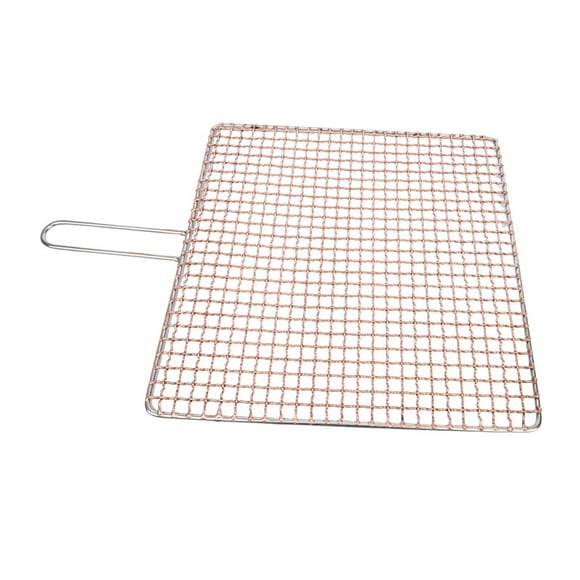 GROWTH TANK Barbecue Net Comfortable Handle Grilling Tool for Home Kitchen Picnic Veggie 32cmx32cm