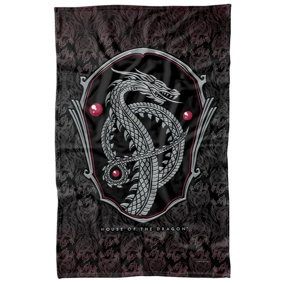 House of The Dragon Blanket, 36"x58" Dragon Frame Fleece Blanket