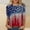 03Multicolor, variant on asdoklhq Plus Size 4th Of July Tshirts American Flag Shirts Women's Independence Day Printed Round-neck Three-quarter Sleeve T-shirt Loose Three-quarter Sleeve Round-neck Top/shirt Multicolor 2X
