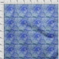 thumbnail image 4 of oneOone Rayon Medium Blue Fabric Texture Leaf Sewing Material Print Fabric By The Yard 56 Inch Wide, 4 of 4