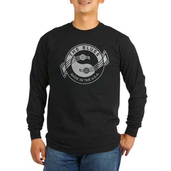 CafePress - The Blues USA Long Sleeve Dark T Shirt - Long Sleeve Dark T-Shirt