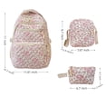 thumbnail image 3 of Floral Backpack Cute Backpacks for Women Casual Quilted Backpacks Cute Backpack Set with Lunch Box, 3 of 7