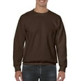 thumbnail image 1 of Gildan Mens Heavy Blend Crewneck Sweatshirt, 2XL, Dark Chocolate, 1 of 1