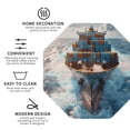 thumbnail image 3 of Honeii Cargo Ship At Sea Print Leather Coaster Set of 4, Ideal for Safeguarding Your Furniture from Drinks Spills and Effortless Cleanup-Octagon, 3 of 6