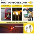 thumbnail image 3 of Thonapa Lighted Outdoor Extension Cord 75 ft - 12 Gauge 15 Amp Heavy Duty Power Extension Cords - SJTW - Great for Major Appliances, Power Tools, Garden Supplies - Yellow, 3 of 5