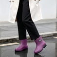 thumbnail image 4 of FRSASU Women's Rain Boots Ankle Rainboot Anti Slipping Waterproof Casual Garden Outdoor Kitchen Hiking Camping Boots Purple, 4 of 7