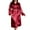 Red, variant on Kaemgyyd Women's Plus Size Robe Soft Satin Bathrobe Short Lightweight Kimono Bathrobe with Pockets Maternity Silk Robe with Belt