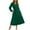 Dark Green, variant on Autumn Vintage Party Dresses For Women Solid Color Long Sleeved Dress Casual Loose Bohemian Dresses Lace Patchwork High Waisted Pleated Dress Vestidos