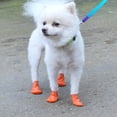 thumbnail image 4 of Botas de lluvia Zulema para perro gato antideslizante caucho Naranja M, 4 of 8