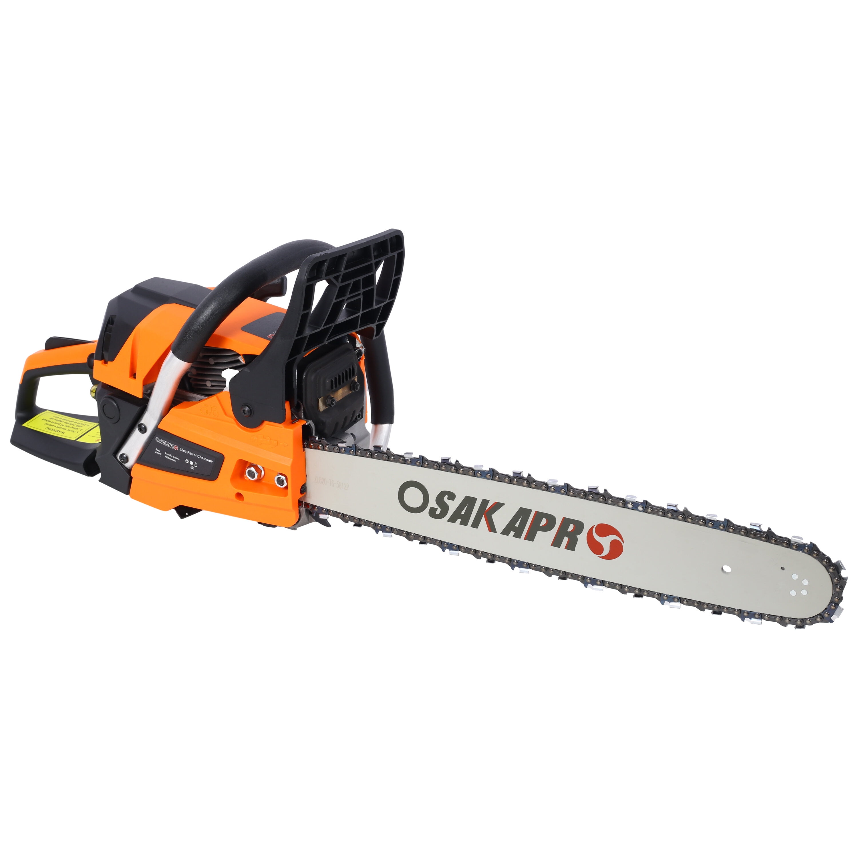 , 62CC Gas Powered Chainsaw, 20 Inch 2-Cycle Petrol Handheld Chain Saw, Gasoline Gas Chainsaws for Tree Wood Cutting,EPA compliant, Orange ,Aluminium ,