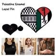 thumbnail image 3 of SGACAI QINGZE Pin de solapa esmaltado de Palestina Pin de bandera de Palestina Insignia de bandera nacional palestina de aleación Broche en forma de corazón Pin de cuello Vestido Chaqueta Mochila D, 3 of 7