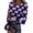 Dark Purple(Pumpkin), variant on Halloween Womens Tops Long Sleeve Slim Novelty Pumpkin Tunic Tops Holiday Spring Day Crew Neck Ribbed Tee Tops Yellow L