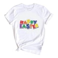 thumbnail image 4 of Xihbxyly Easter Shirt 2024 Easter Eggs Happy Easter Print Men and Women Loose Plus Size Short Sleeves Bunny Crew Shirt for Girl Easter Teacher Shirt Easter Bunny Shirt Women, 4 of 5
