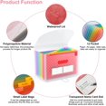 thumbnail image 2 of 12 Pockets Expanding File Folder, ActFaith Accordian File Organizer with Cover/Portable A4 Letter Size Filing Box, Bill Document Receipt Organizer Plastic Bag with Colored Tab for Classroom (Pink), 2 of 5