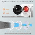 thumbnail image 6 of Spaco 1.5 Cu .ft Clothes Dryer with with Stainless Steel Wall Mount-White, Washer Spinner Portable Washing Machine, 6 of 8