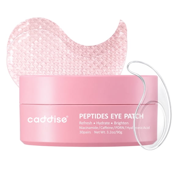 Caddise Peptide Eye Patches, Gentle Eye Masks for Women, 30 Pairs