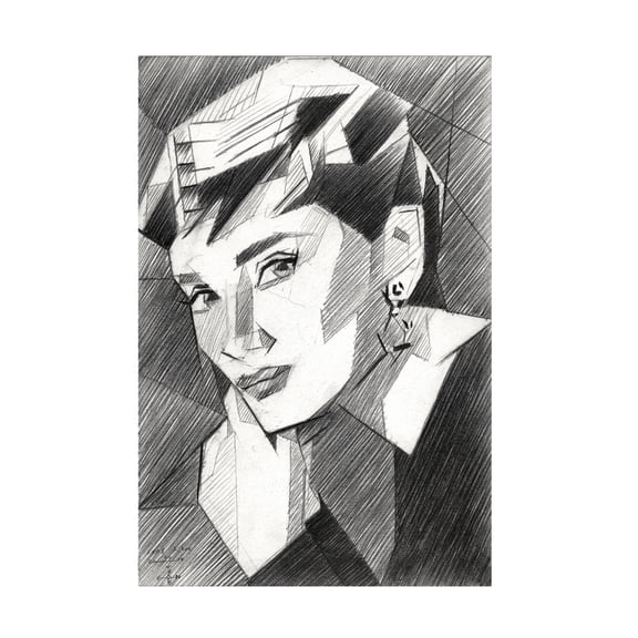 Trademark Fine Art Corne Akkers Audrey Hepburn Canvas Wall Art