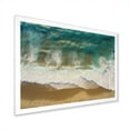 thumbnail image 2 of Designart "Tranquil Aerial View of Waves IV" Coastal Framed Wall Art Decor - Coastal White Coastal Beach Bedroom Framed Canvas Wall Art, 2 of 6