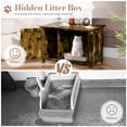 thumbnail image 3 of Walsunny Hidden Cat Litter Box Cat Washroom with Double Removable doors and Divider Indoor for Living Room Brown, 3 of 7