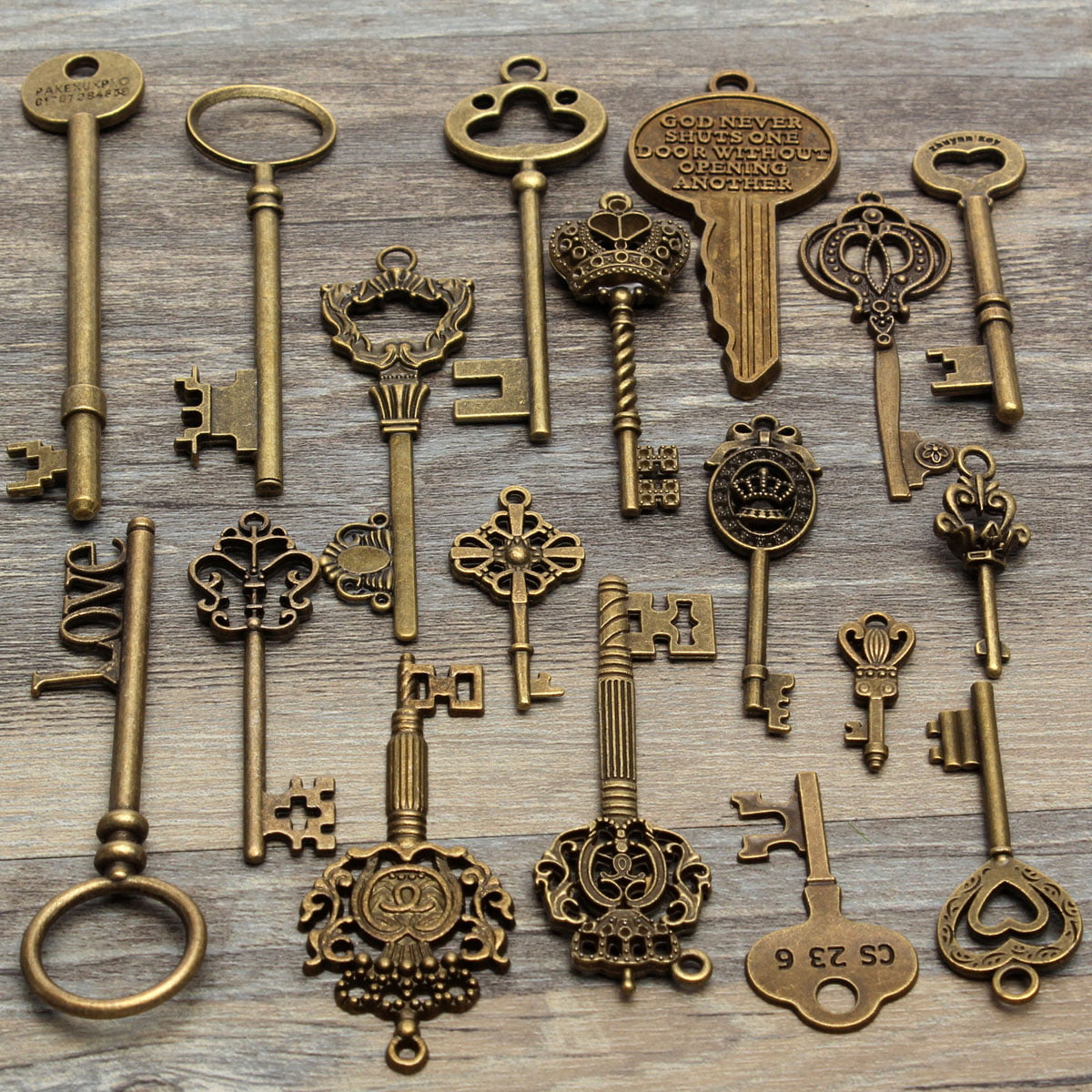 steampunk keys 25 new old look antique style colors 3 metal silver gold bronze 