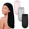 thumbnail image 1 of 3pcs 27 Extra Long Silk Satin Bonnet for Women Double Layered Long Bonnet for, 1 of 5