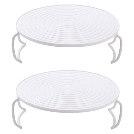 

2pcs Rouded Mircrowave Oven Rack Layered Steaming Tray Kitchen Accessory