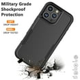 thumbnail image 6 of For iPhone 16 Pro Max Case 5G 2024, Sturdy Phone Case for Apple 16 Pro Max 6.9 inch ,Njjex Shockproof Heavy Duty Armor Hard Plastic & Rubber Rugged Bumper 2-in-1 Case Cover -Black, 6 of 6