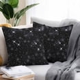 thumbnail image 2 of Throw Pillow Covers 24x24 Inch Set of 2, Starry Sky Waterproof Outdoor Pillow Covers, Modern Black Abstract Dots Stars Aesthetic Decorative Cushion Pillowcases for Couch, Sofa, Bed, Garden, Patio, 2 of 9