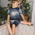 thumbnail image 4 of Fotbe The Galaxy Pijama Estampada de 2 Piezas para Niños – Ropa de Dormir de Manga Corta Cómoda para Niños y Niñas, Camiseta y Shorts de Algodón-3X-Large, 4 of 6