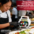 thumbnail image 2 of Chef Master 4-Channel Digital Kitchen Timer &ndash; Timer for Cooking, Baking & Grilling &ndash; LED Display Clock with Independent Countdown Functio, 2 of 7