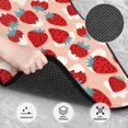 thumbnail image 3 of Honeii Red Strawberry Print Car Foot Mat Four-Piece Set - Front & Rear Universal Car Floor Mats for SUVs, Trucks, Sedans, 3 of 7