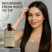 Majestic Pure Castor Oil | 100% Natural | Premium Grade Cold Pressed | Hair, Eyelashes, Eyebrows, Nails | Moisturizing & Nourishing | Body, Hair & Carrier Oil | 2 Fl Oz