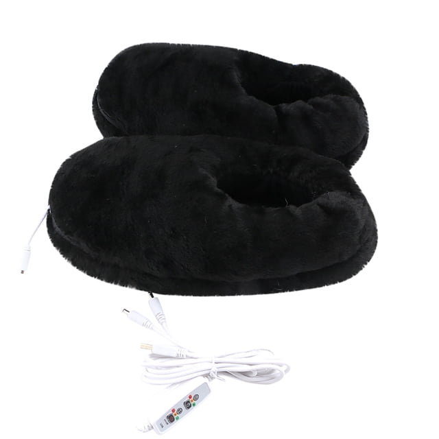 CEHVOM USB Heated Slippers Heated Feet Warmer Winter Office Heating Shoes Timing Warm Plush Indoor Comfy Slippers