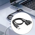 thumbnail image 2 of USB Splitter Cable USB2.0 Male to 2 Port Female Multiple USB Port Extender Cable for Data Transfer Power Charging Multicolor, 2 of 4