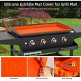 thumbnail image 6 of 28 inch Silicone Griddle Cover Griddle Accessories for Griddle Top, Protect Griddle from Debris and Rust, Orange, 6 of 7