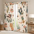 thumbnail image 2 of Feelyou Brown Cowboy Hat Black Out Curtains, Plant Cactus Curtains Pack of 2 (42x63 Each), 2 of 6