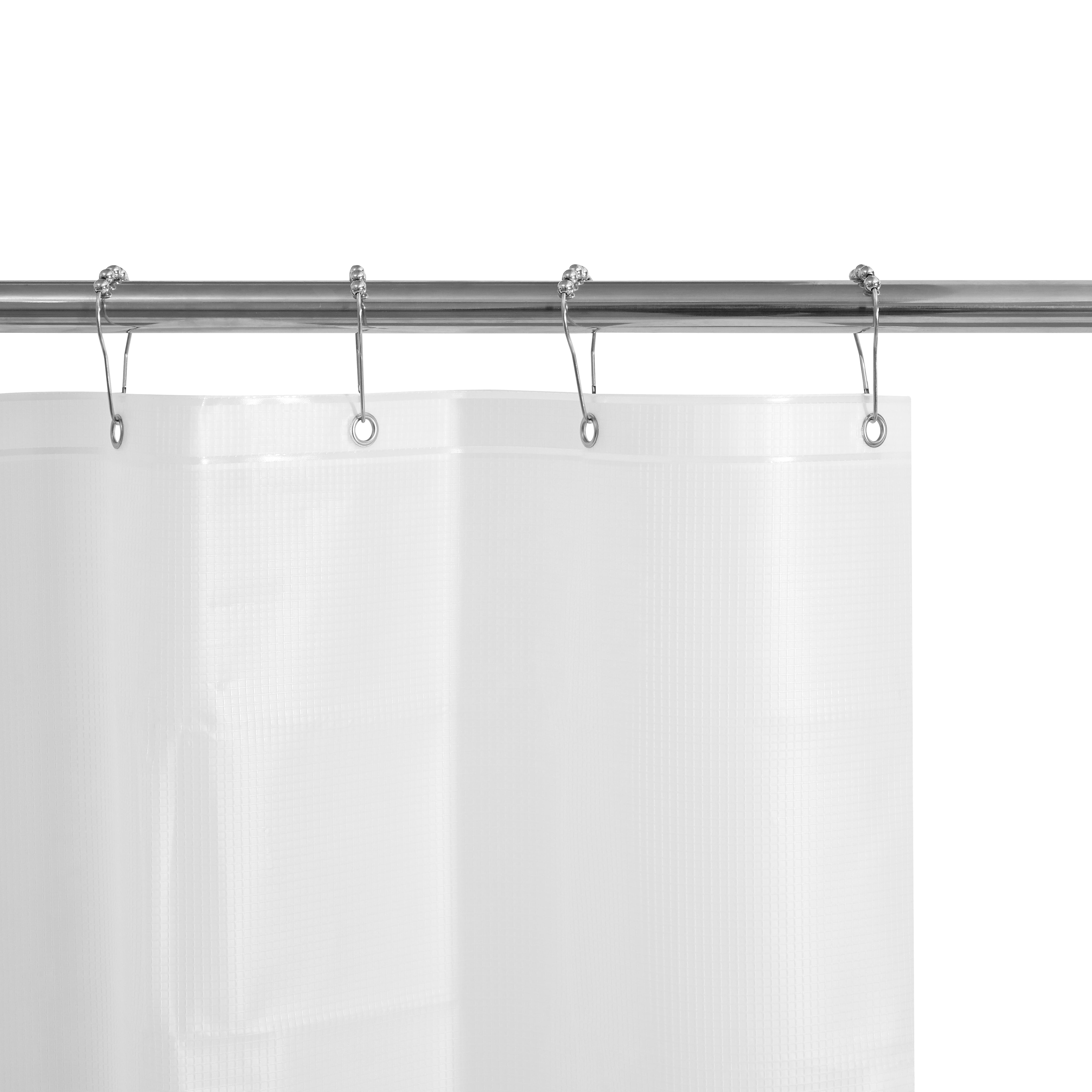 Better Homes & Gardens, 72" x 70", Heavy Weight PEVA, Embossed Waffle Shower Liner, White