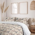 thumbnail image 2 of Ambesonne Spring Season Down Alternative Quilt Comforter, Birds Perching Sakura, Full, Petrol Blue Pale Rose, 2 of 5