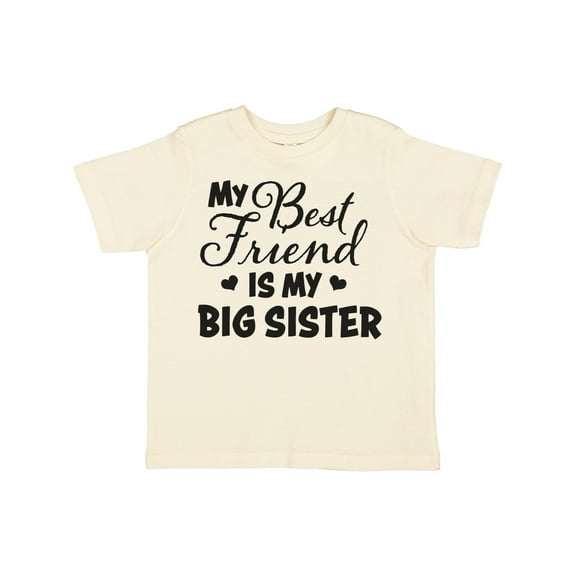 Inktastic My Best Friend is My Big Sister with Hearts Boys or Girls Toddler T-Shirt