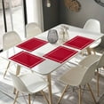 thumbnail image 4 of Placemats Set of 4, Red Place Mats Solid Color Tablemats Washable Placemat Table Decoration for Kitchen Table Dinner Party Home Decor Indoor Outdoor 13x19 Inch, 4 of 9