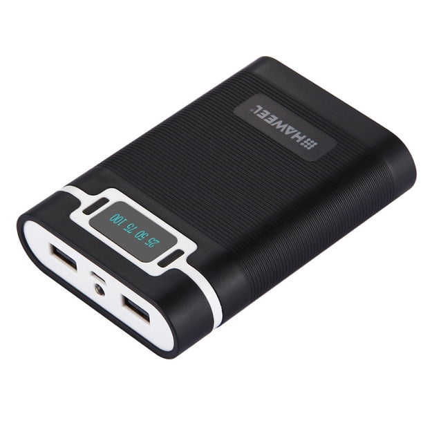 Puerto 4 18650 x Alimentación con 2 cargadores portátiles USB y cargador de teléfono